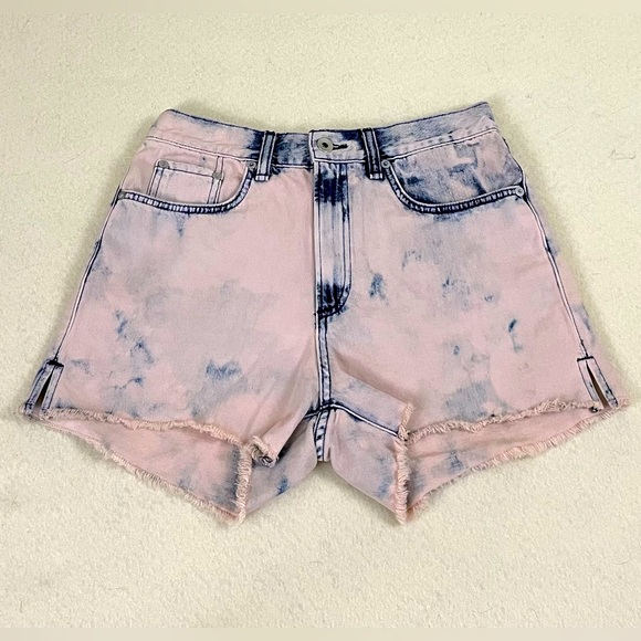 rag & bone/JEAN size 27 bleach blush and dark blue cutoff shorts - Picture 1 of 13
